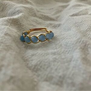 Elegant Gold and Blue Women's Ring